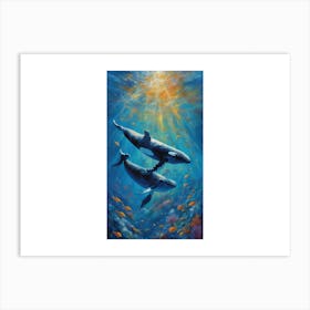 Orca Whales Art Print