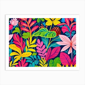 Colorful Tropical Pattern Art Print