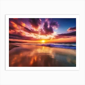 Sunset On The Beach 968 Art Print