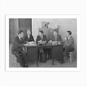 A Meeting Of The Industrial Committee, Jersey Homesteads Hightstown, New Jersey By Russell Lee Art Print