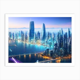 Futuristic Cityscape 7 Art Print