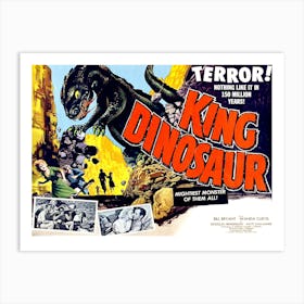 King Dinosaur, Horror, Fantasy Movie Poster Art Print