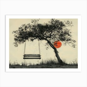 Swinging Tree Art Print