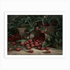 Strawberries In Baskets 1 Art Print