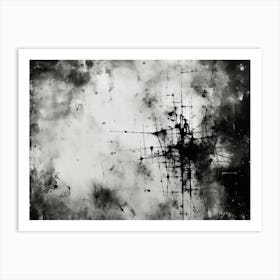 Fragility Abstract Black And White 8 Art Print