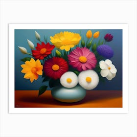 Contemporary flowers Art Print