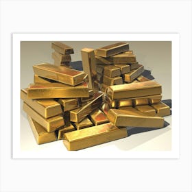 Gold Bars Art Print