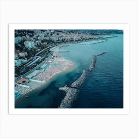 ESTATE ITALIANA Costiera Sanremo Italia, stampa spiaggia, fotografia Italia, estate a Sanremo Art Print