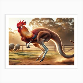 Kangarooster the Kangaroo-Rooster Art Print