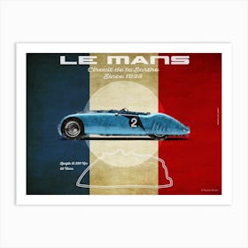 Le Mans Bugatti Tank Landscape Art Print