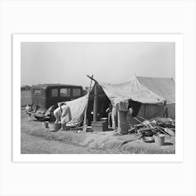 Camp Of White Migrants, Weslaco, Texas, See General Caption By Russell Lee Art Print