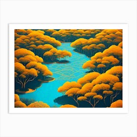 Yellow Forest 7 Art Print