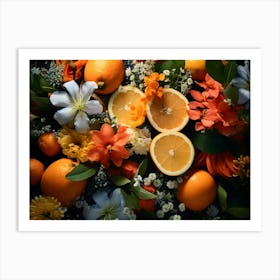 Flowers And Citrus 5 Art Print