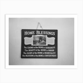 Untitled Photo, Possibly Related To Sign In J E Herbrandson S Farmhouse Near Estherville, Iowa By Russell Lee Art Print