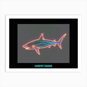 Neon Orange Carpet Shark 6 Poster Art Print