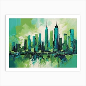 Abstract City Skyline 4 Art Print