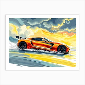 Sports Car Painting Art Print