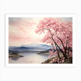 Sakura Blossom Painting Art Print