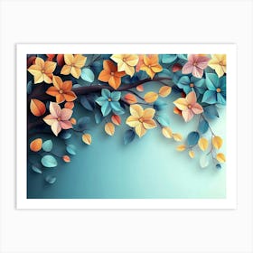 Abstract Flowers 8 Art Print