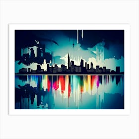 Abstract City Skyline 1 Art Print