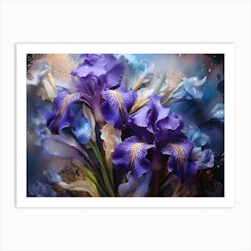 Purple Irises 6 Art Print