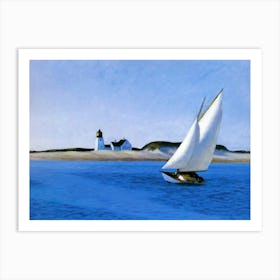 Edward Hopper - The Long Leg 1930 HD Remastered Whitney Museum of American Art | Lighthouse Sailing American Artist Art Print