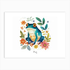 Little Floral Frog 3 Poster Art Print