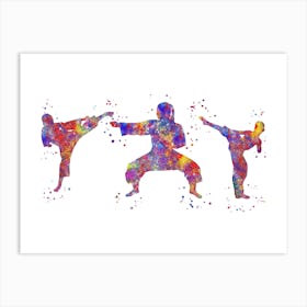 Karate Family Art Print