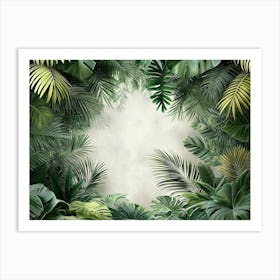 Trees And Leaves of Tropical Plants Art Print