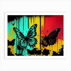 Colorful Butterflies 102 Art Print