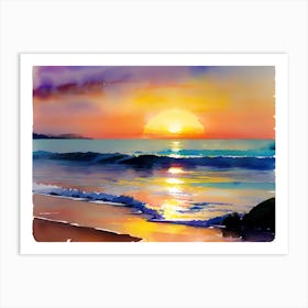 Sunset On The Beach 13 Art Print