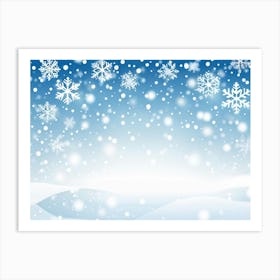 Snowflakes Background Art Print