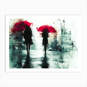 Rainy Day Mondays - Women In The Rain Art Print