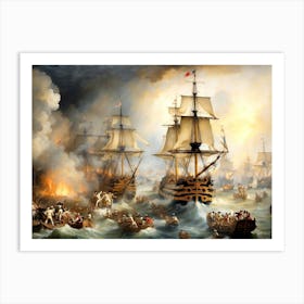 The Battle Of Trafalgar 3 Art Print