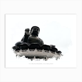 Po Lin Monastery & Big Buddha, Lantau, Outlying Islands Art Print