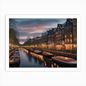 Amsterdam At Dusk Art Print