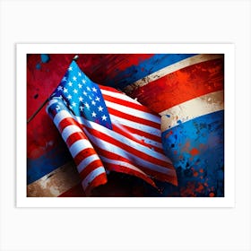 Flag Of America Art Print