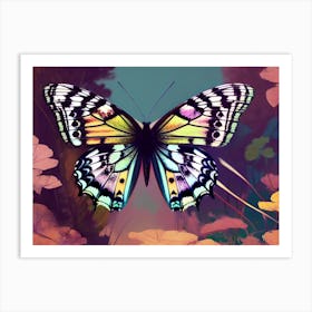 Butterfly In The Forest Art Print