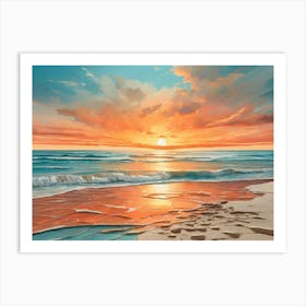 Sunset On The Beach 22 Art Print