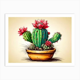 Cactus Artwork Art Print