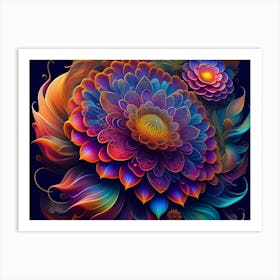 Abstract Flower Painting Art Print