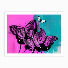 Pink Butterflies 4 Art Print