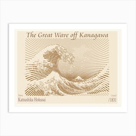 The Great Wave Off Kanagawa – Katsushika Hokusai (1831) Art Print