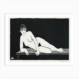 Reclining Nude Figure (1917), Samuel Jessurun Art Print