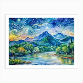 Starry Night Art Print