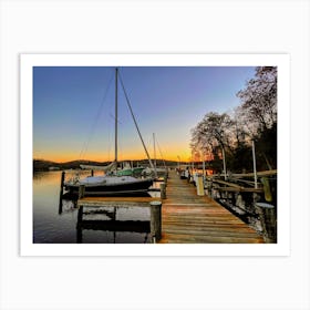 Sunset At The Dock In Annapolis Art Print