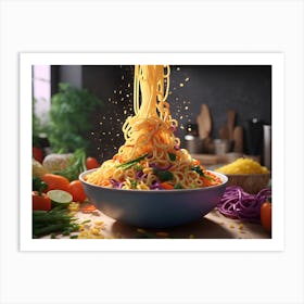 Noodles In A Bowl Art Print