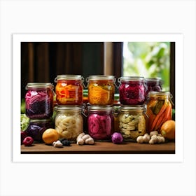 Jars Of Pickles Art Print