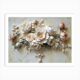 3D Roses 2 Art Print