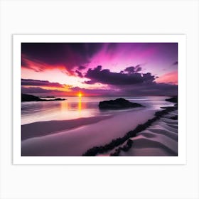 Sunset On The Beach 904 Art Print